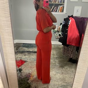 Reiss Red Jumpsuit USA Sz 2 NWT